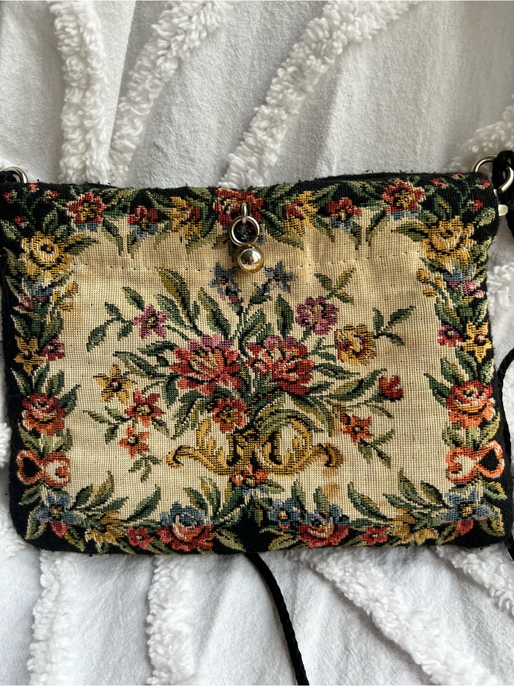 Vintage Floral Tapestry Purse